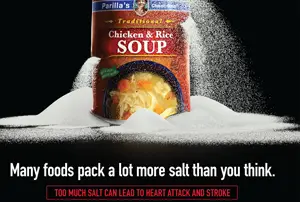 The Health Department's Anti-Salt subway ad